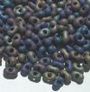 25 grams of 3x7mm Matte Metallic Blue AB Farfalle Seed Beads